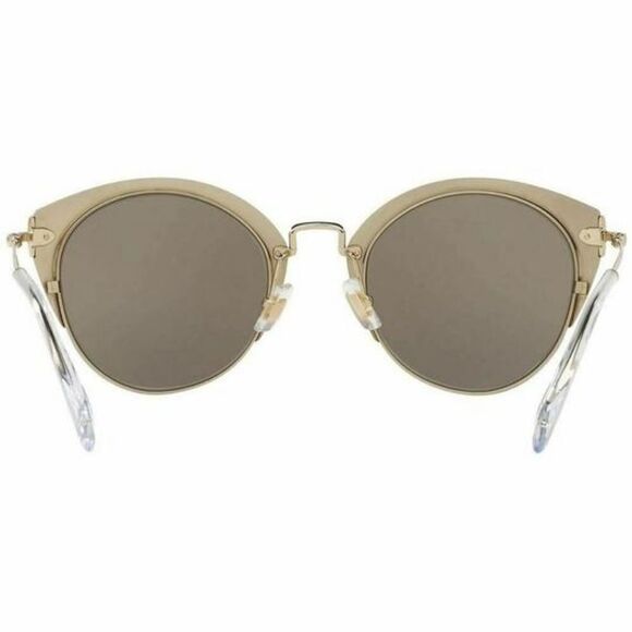 Miu Miu Round Sunglasess W/Brown Gold Mirror Lens